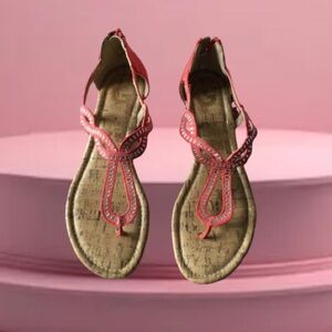G by Guess GGJohnny2, Coral Sandals, Sz 81/2.